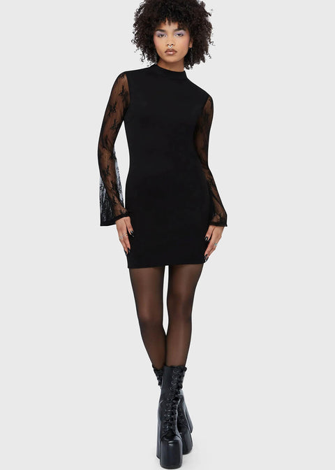 Killstar Willow's Whim Pencil Dress Black Killstar Willow's Whim Pencil Dress Black